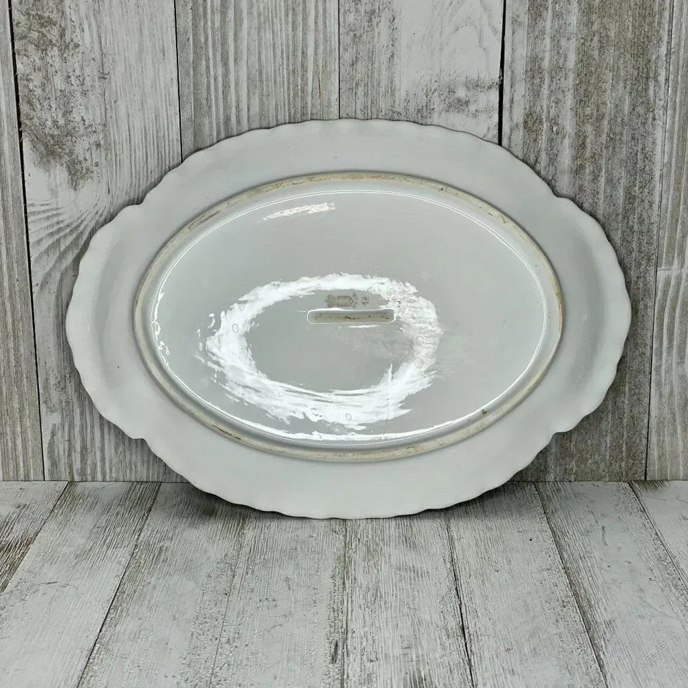 Antique Schönwald R.S.A.G. Bavaria Porcelain Covered Serving Dish, Platter, & Gr